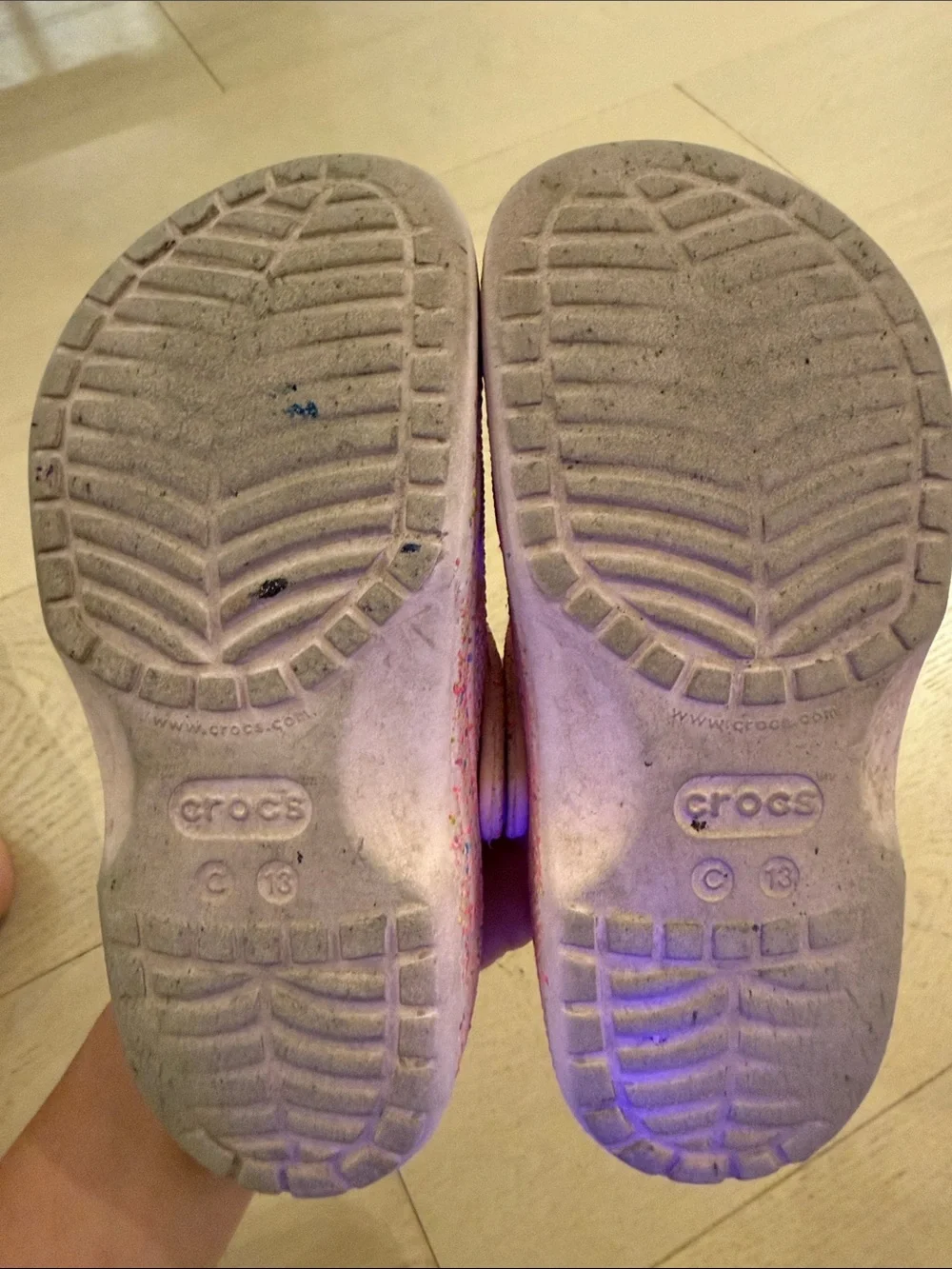 Kids Pink Splash Croc Shoes